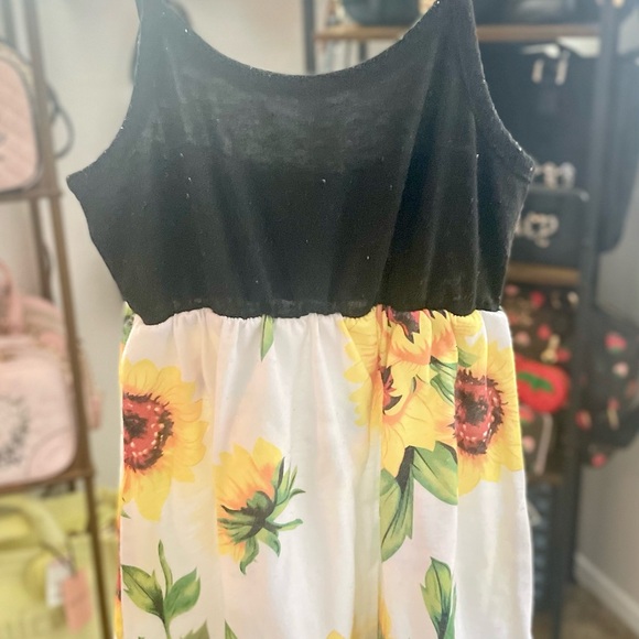 PatPat Black and White Sundress Sleeveless Spaghetti Strap - Picture 4 of 4